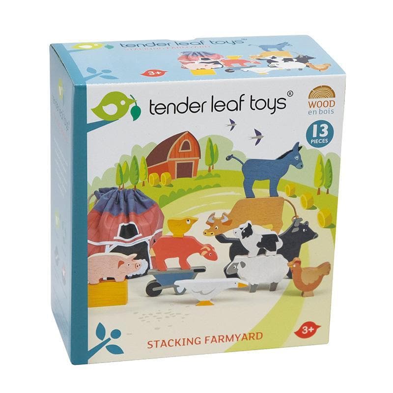Tender Leaf Stacking Farmyard Animals with Bag – how high can you stack them?