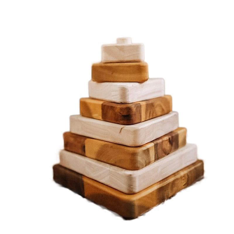 Stacking Triangles QToys - Wooden Stacking Triangle | My Happy Helpers