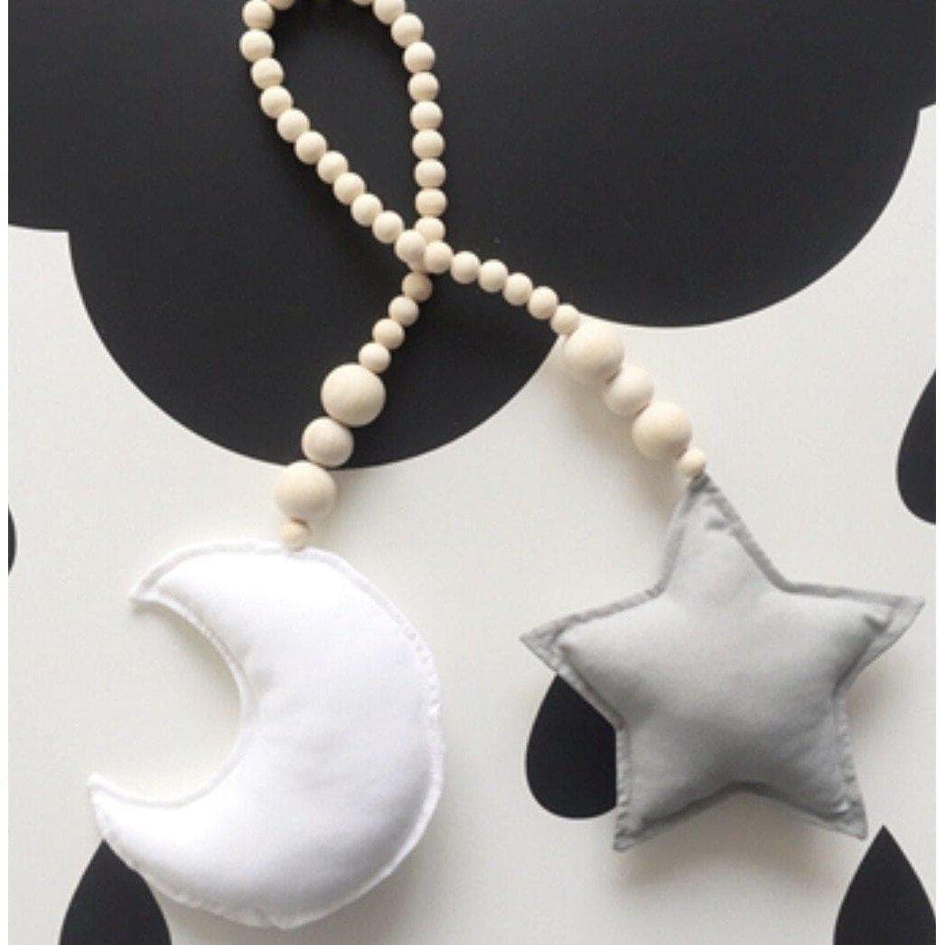 Star and Moon - Wooden Bead Garlands-Furniture & Décor-My Happy Helpers