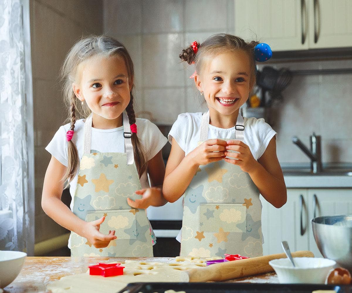 Stars and Clouds Toddler Apron - Small-Kitchen Play-My Happy Helpers
