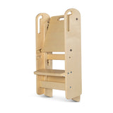 Steps2 Learning Adjustable Folding Step Stool - Varnish