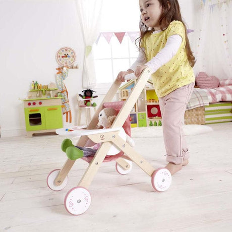 Close-up detail of the Hape Stroller imaginative play toy