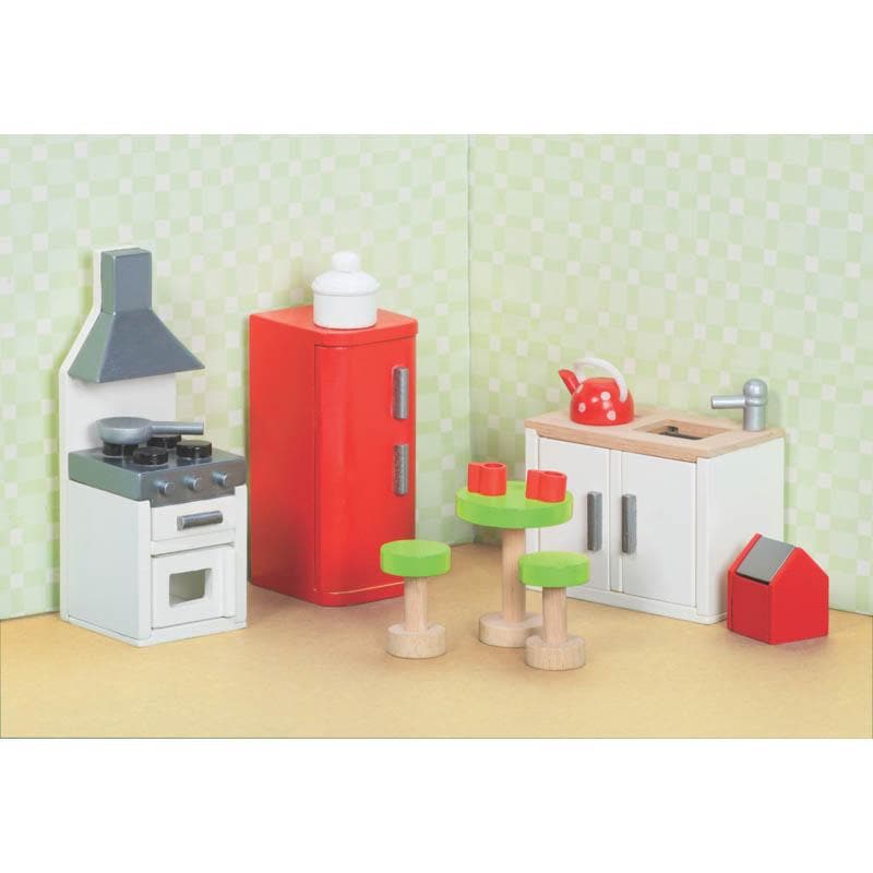 Le Toy Van Sugar Plum Kitchen – add a little colour to your dollhouse with this Sugar Plum furniture set
