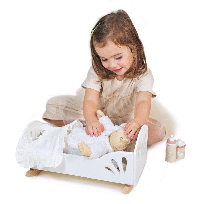 Tender Leaf Sweet Swan Dolly Bed – shhhh… baby's being rocked to sleep