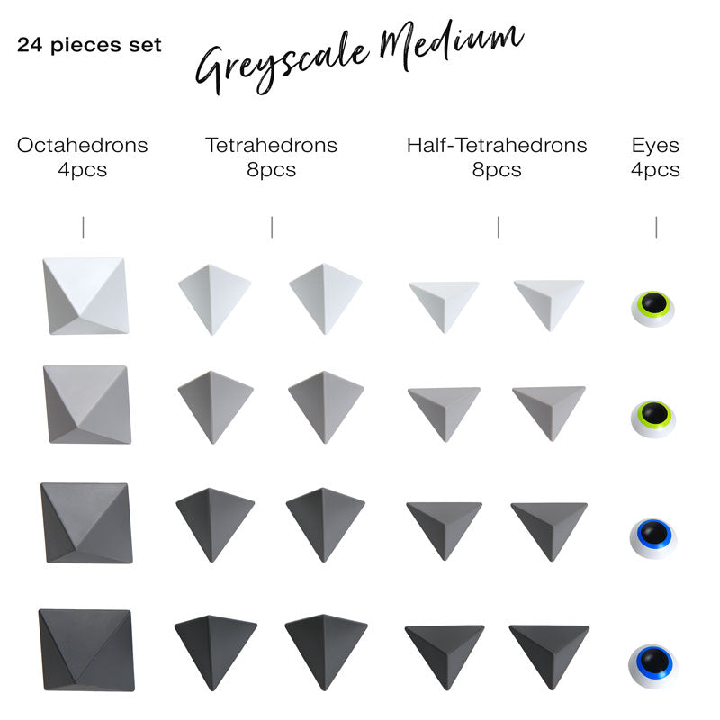 Greyscale-Medium 24 Pcs
