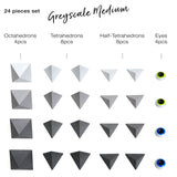 Greyscale-Medium 24 Pcs