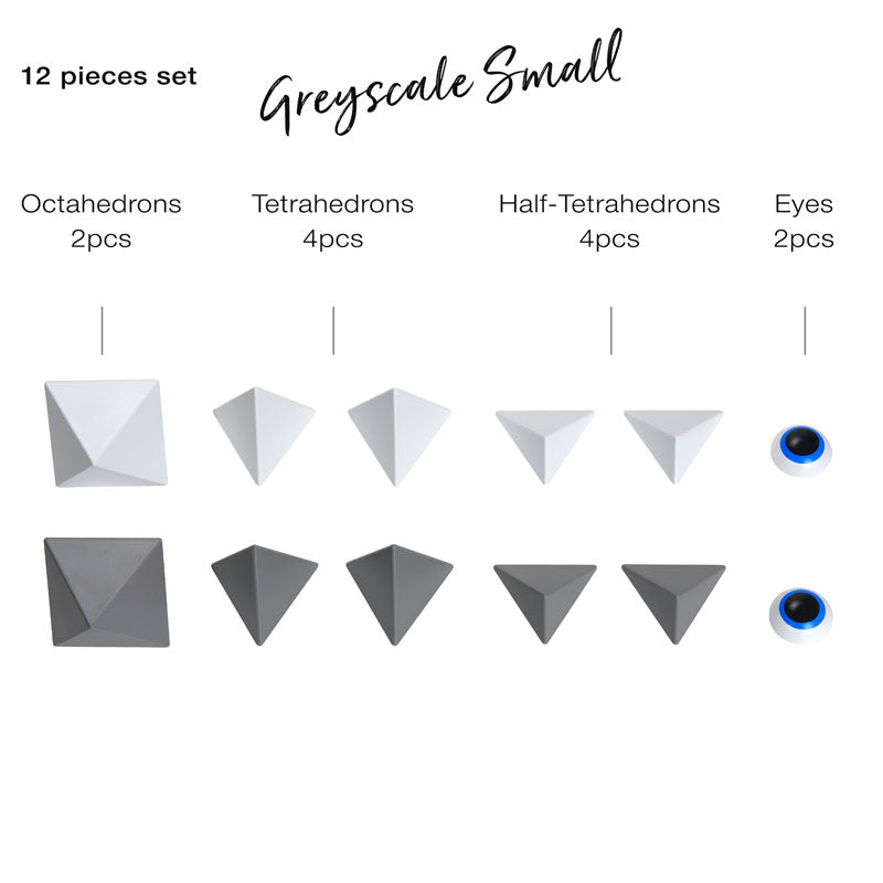Greyscale-Small 12 Pcs