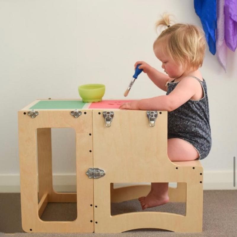 Learning tower table and chair hot sale in one