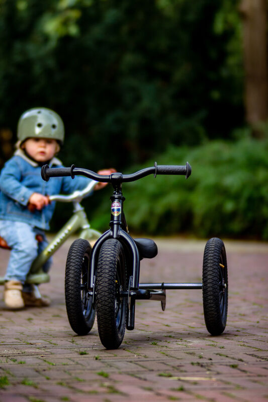 Matte Black Steel Trybike with Black Seat & Grips