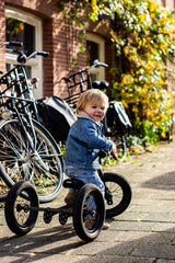 Matte Black Steel Trybike with Black Seat & Grips