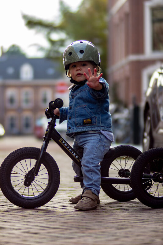 Matte Black Steel Trybike with Black Seat & Grips