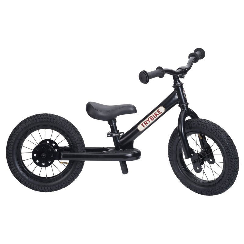 Matte Black Steel Trybike with Black Seat & Grips