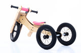 4 in 1 Wooden Bike - Pink - Saddle Seat Cover & Chin Protector