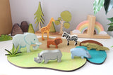 Rhino Wooden Animal