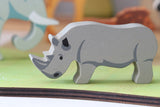 Rhino Wooden Animal