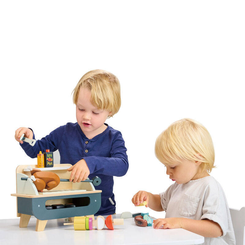 Close-up detail of the Tender Leaf Barbeque Play Set