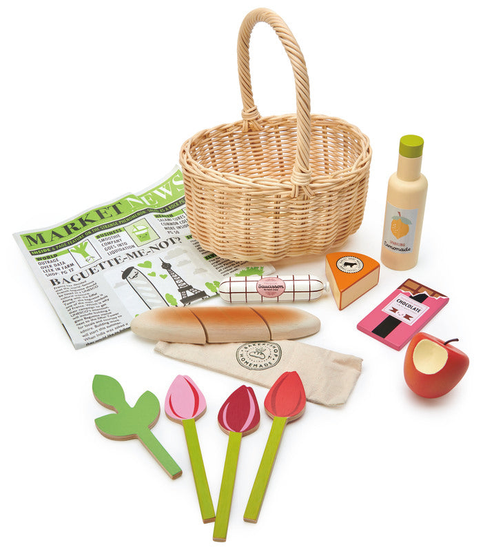 Wicker Shopping Basket Set