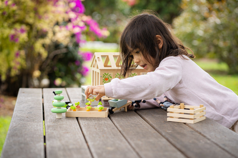 Greenhouse with Garden Set