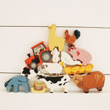 Farmyard Animals Display Shelf Set