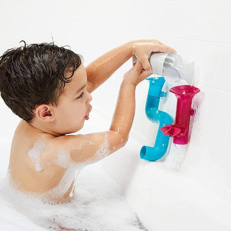 Boon TUBES Building Bath Toy – tUBES suction to the wall and add water-activated motion to the fun