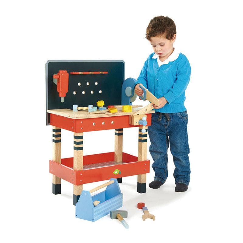 Tender Leaf Tenderleaf Tool Bench – tool play builds hand strength, coordination and glorious I-fixed-it confidence