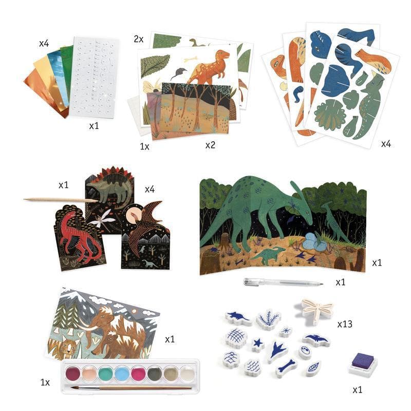 Close-up detail of the World of Dinosaurs - Multi Craft Kit