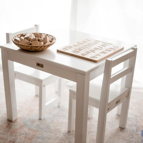 Timber White Table with 2 Standard Chairs