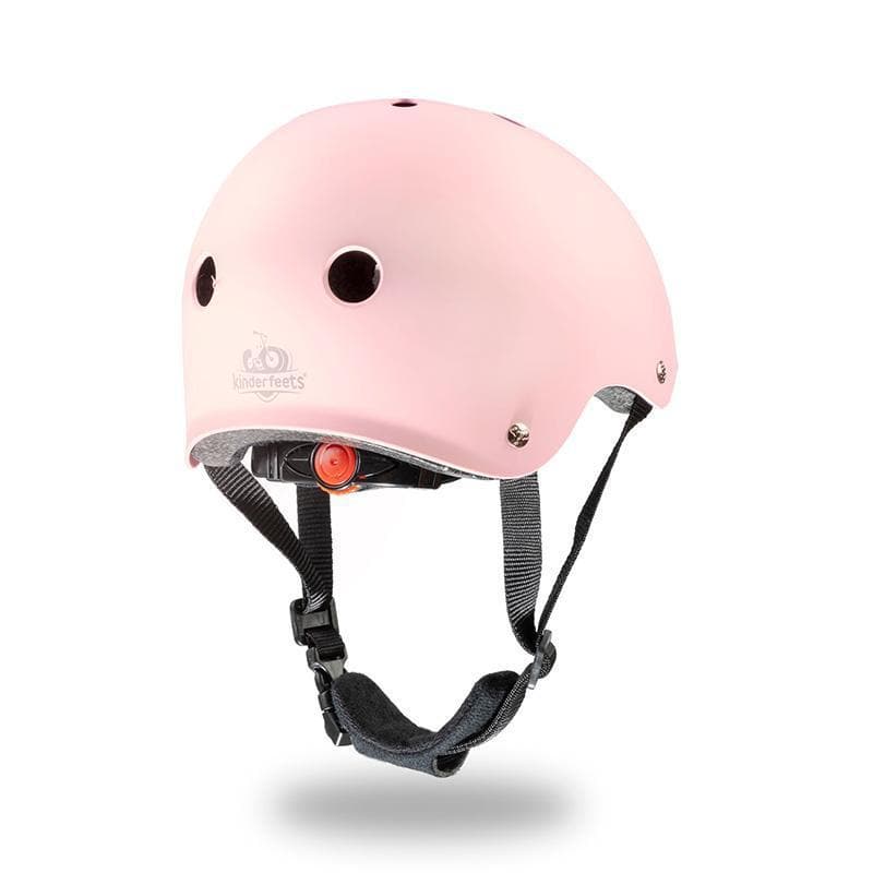 Close-up detail of the Kinderfeets Toddler Bike Helmet Pink