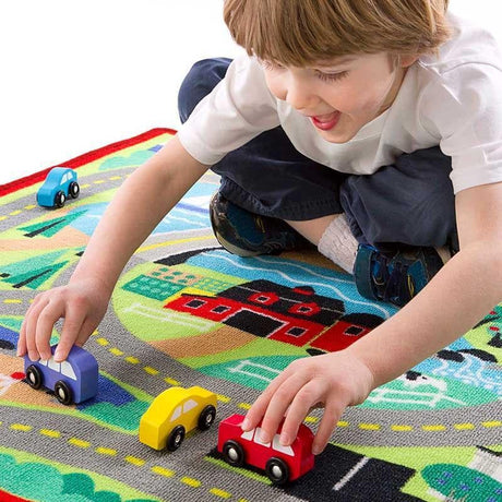 Town Road Play Rug & Vehicles-Small World Play-My Happy Helpers