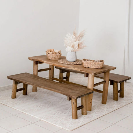 Tree Tables And 2 Benches – 60 X 120 X 50 Cm High