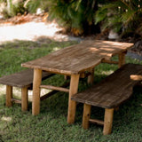 Tree Tables And 2 Benches – 60 X 120 X 50 Cm High