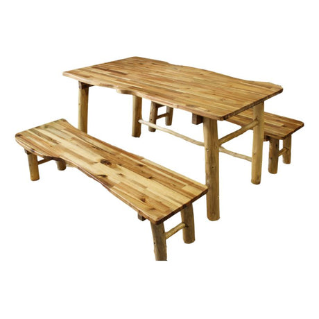 Tree Tables And 2 Benches – 75 X 120 X 50 cm High