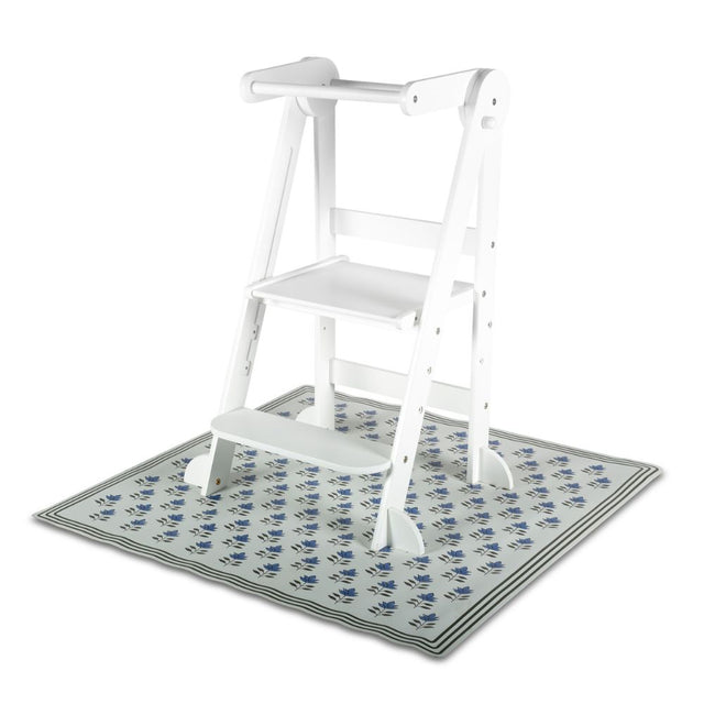 Vegan Leather Indigo Bloom Splat Mat