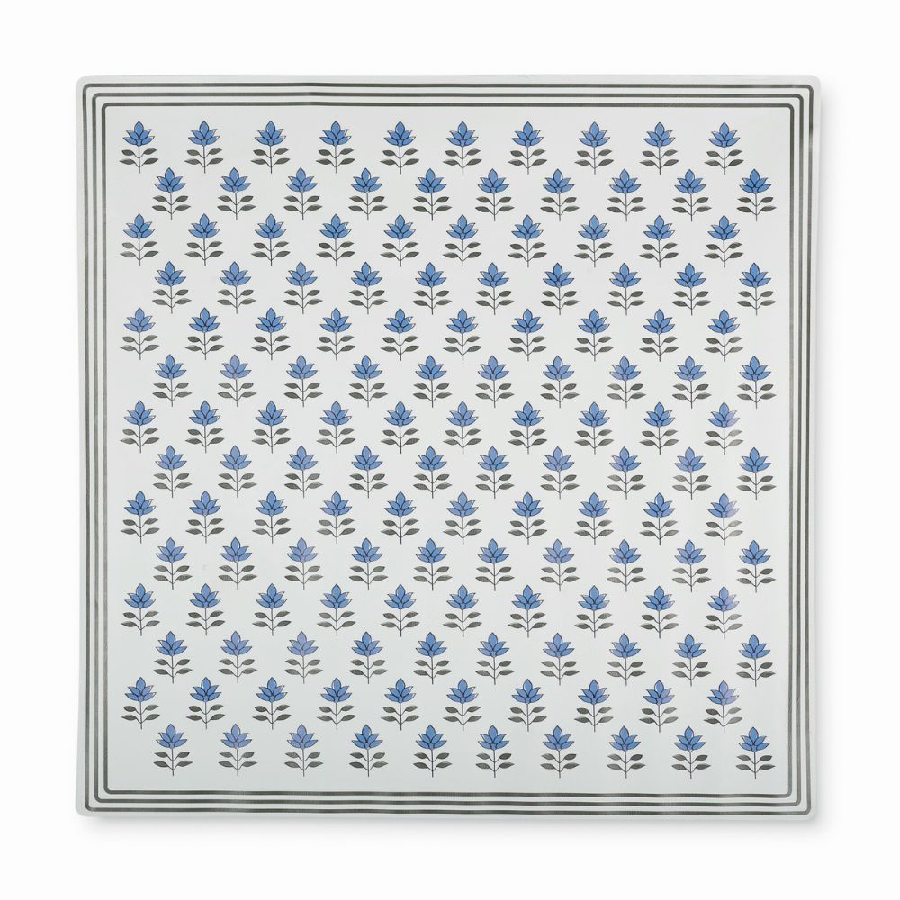 Vegan Leather Indigo Bloom Splat Mat