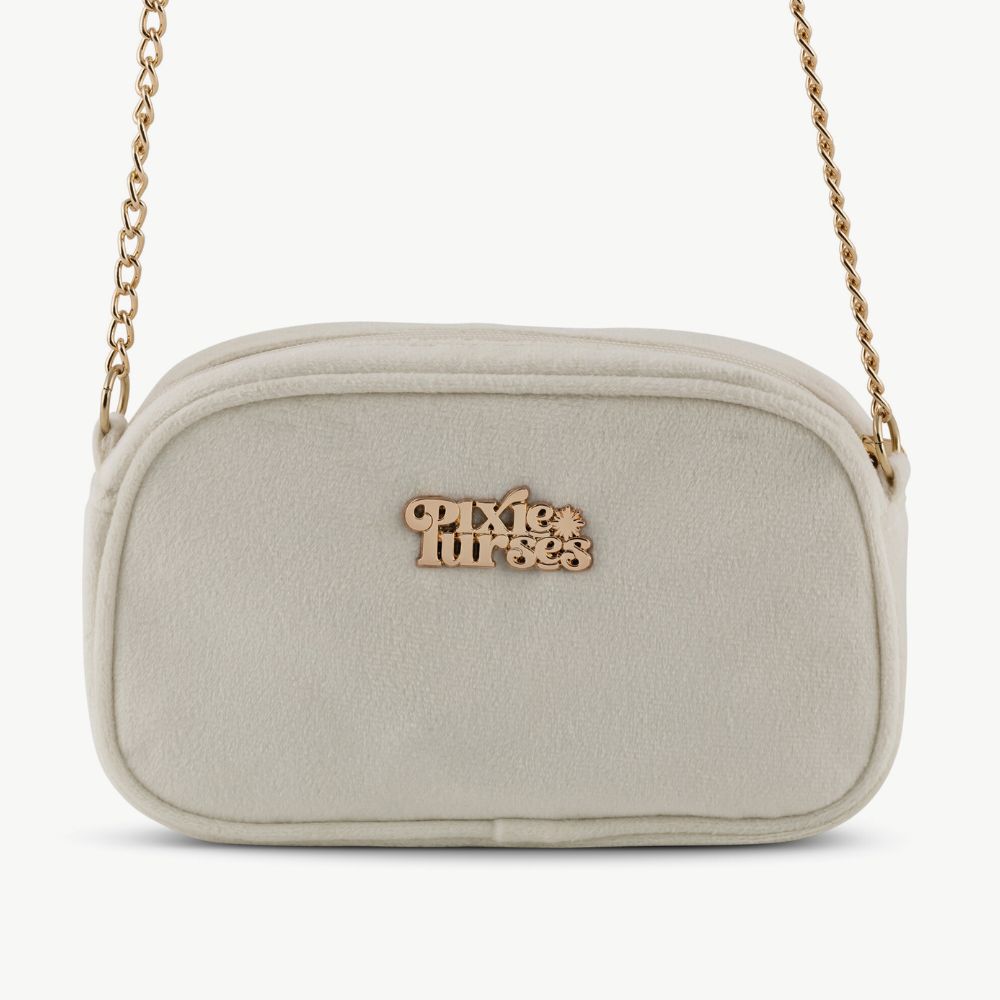 Velvet Cream Shoulder Bag