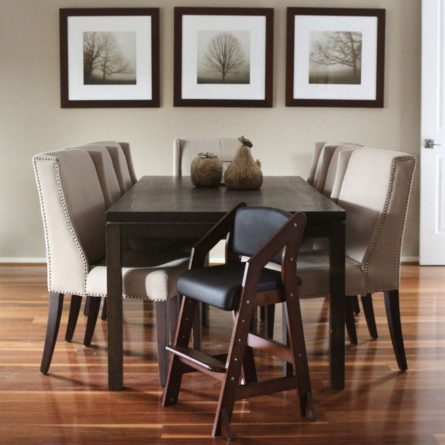 Dine and Grow TODDLER DINING CHAIR - Walnut & Black