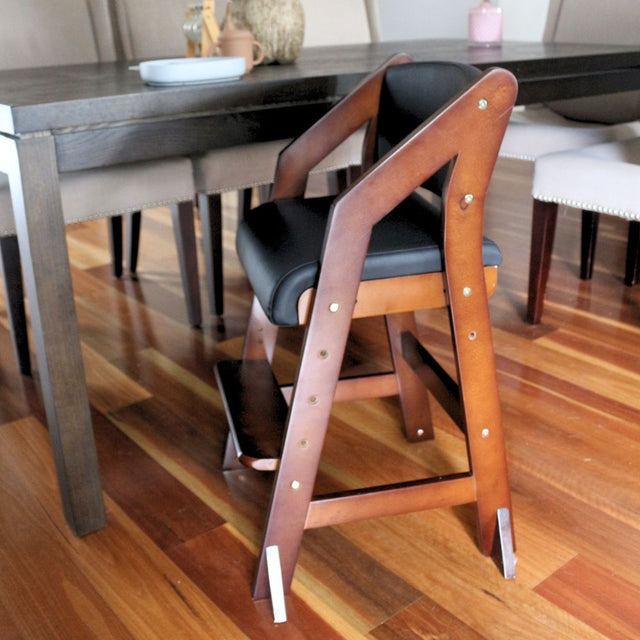 Dine and Grow TODDLER DINING CHAIR - Walnut & Black