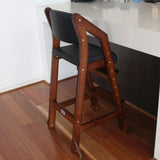 Dine and Grow TODDLER ISLAND CHAIR - Walnut & Black