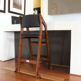 Dine and Grow TODDLER ISLAND CHAIR - Walnut & Black