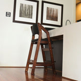Dine and Grow TODDLER ISLAND CHAIR - Walnut & Black