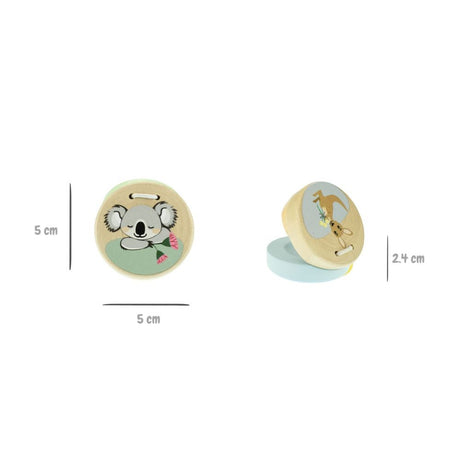 Bush Buddies Koala and Kangaroo Wooden Castanets
