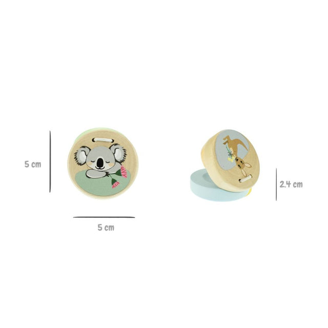 Bush Buddies Koala and Kangaroo Wooden Castanets