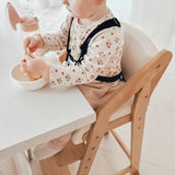 Dine and Grow TODDLER ISLAND CHAIR - White & Varnish