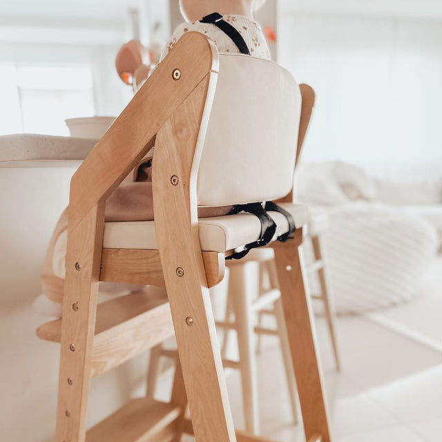 Dine and Grow TODDLER ISLAND CHAIR - White & Varnish