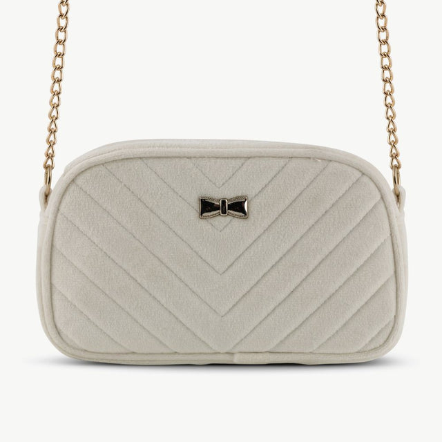 Velvet Cream Shoulder Bag