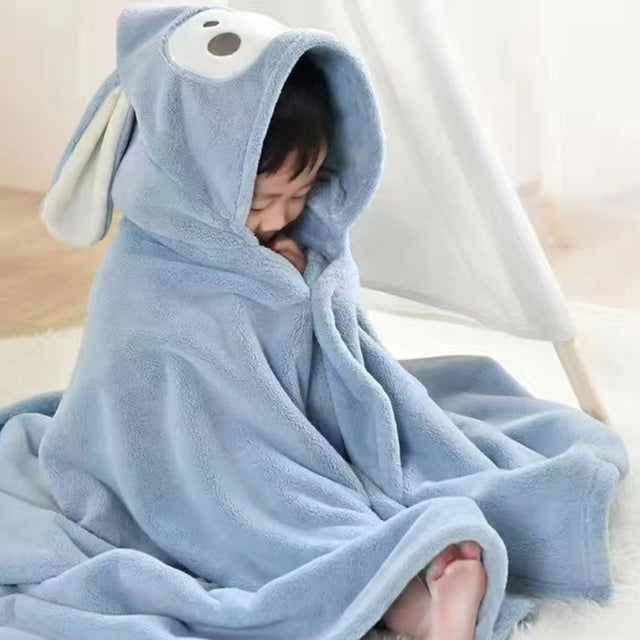 Animal Hooded Towel - Baby Blue Pre Order Mid October