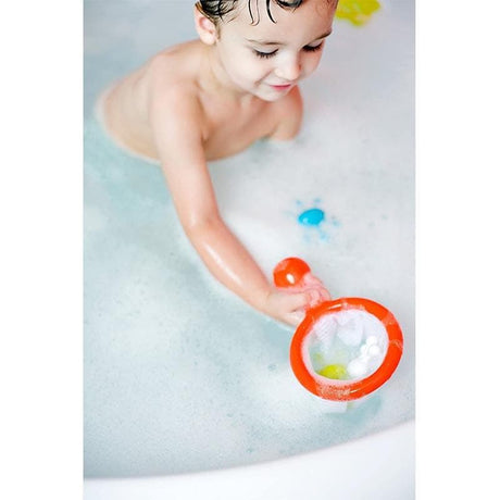 Close-up detail of the Boon Water Bugs Floating Bath Toys with Net