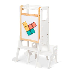 White MHH Learning Tower Step Stool 3:1 Combo