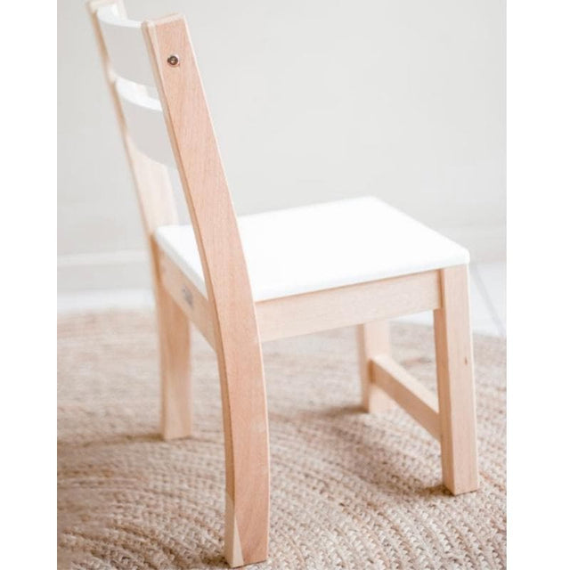 White Seat Stacking Chair - SET OF 2