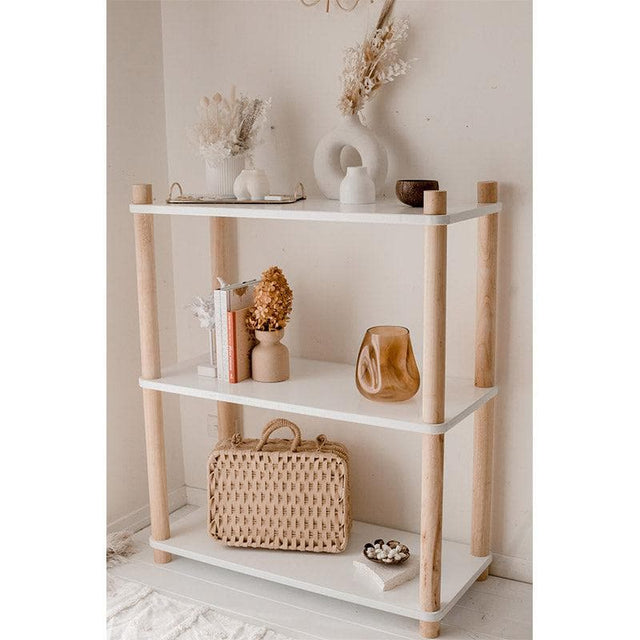 White Three Tier Bookshelf